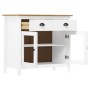 Mesita de noche Hill madera maciza de pino blanco 90x40x80 cm de vidaXL, Aparadores - Ref: Foro24-288942, Precio: 156,61 €, D...