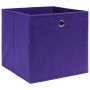 Cajas de almacenaje 4 uds tela morado 32x32x32 cm de vidaXL, Cestas para almacenaje - Ref: Foro24-288353, Precio: 25,18 €, De...