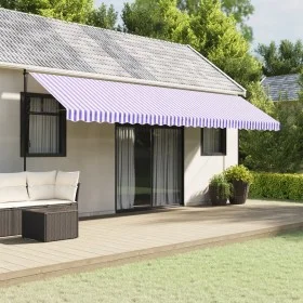 Tela de cenefa de toldo de repuesto rayas azul y blanco 6 m by vidaXL, Awnings - Ref: Foro24-367749, Price: 16,21 €, Discount: %