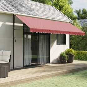 Tela de cenefa de toldo de repuesto rayas burdeos 4,5 m de vidaXL, Toldos - Ref: Foro24-367777, Precio: 15,25 €, Descuento: %
