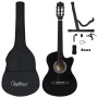 Set de guitarra clásica occidental 12 pzas 6 cuerdas negra 38" de vidaXL, Guitarras - Ref: Foro24-70133, Precio: 91,19 €, Des...