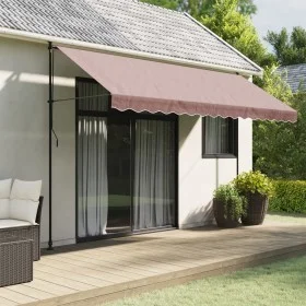 Tela de cenefa de toldo de repuesto rayas marrón 4 m by vidaXL, Awnings - Ref: Foro24-367782, Price: 14,05 €, Discount: %