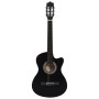 Set de guitarra clásica occidental 12 pzas 6 cuerdas negra 38" de vidaXL, Guitarras - Ref: Foro24-70133, Precio: 91,19 €, Des...