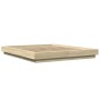 Estructura cama con luces LED madera roble Sonoma 160x200 cm de vidaXL, Camas y somieres - Ref: Foro24-3281086, Precio: 184,8...