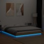 Estructura cama con luces LED madera roble Sonoma 160x200 cm de vidaXL, Camas y somieres - Ref: Foro24-3281086, Precio: 184,8...