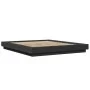 Bed frame with LED lights black engineered wood 160x200cm by vidaXL, Beds and slatted bases - Ref: Foro24-3281085, Price: 217...