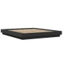 Estructura cama con luces LED madera ingeniería negro 160x200cm de vidaXL, Camas y somieres - Ref: Foro24-3281085, Precio: 22...
