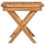 Lounger with solid teak wood table and cushion by vidaXL, Loungers - Ref: Foro24-3063034, Price: 313,77 €, Discount: %