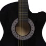 Set de guitarra clásica occidental 12 pzas 6 cuerdas negra 38" de vidaXL, Guitarras - Ref: Foro24-70133, Precio: 91,19 €, Des...
