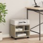 Soporte para impresora con ruedas roble Sonoma 41x32x34,5 cm de vidaXL, Soportes para impresoras - Ref: Foro24-840613, Precio...
