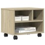 Soporte para impresora con ruedas roble Sonoma 41x32x34,5 cm de vidaXL, Soportes para impresoras - Ref: Foro24-840613, Precio...