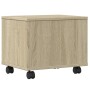 Soporte para impresora con ruedas roble Sonoma 41x32x34,5 cm de vidaXL, Soportes para impresoras - Ref: Foro24-840613, Precio...