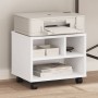 Soporte para impresora con ruedas blanco 41x32x34,5 cm de vidaXL, Soportes para impresoras - Ref: Foro24-840611, Precio: 39,4...