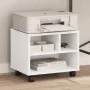 Soporte para impresora con ruedas blanco 41x32x34,5 cm de vidaXL, Soportes para impresoras - Ref: Foro24-840611, Precio: 38,8...