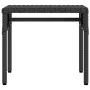 Tumbona con capota y mesa ratán sintético negro de vidaXL, Tumbonas - Ref: Foro24-368197, Precio: 205,47 €, Descuento: %