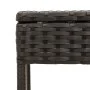 Tumbona con capota y mesa ratán sintético negro de vidaXL, Tumbonas - Ref: Foro24-368197, Precio: 205,47 €, Descuento: %
