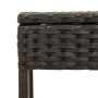 Tumbona con capota y mesa ratán sintético negro de vidaXL, Tumbonas - Ref: Foro24-368197, Precio: 187,55 €, Descuento: %