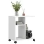 Beistelltisch mit weißen Holzwerkstoffrädern 50x30x55 cm von vidaXL, Seitentische - Ref: Foro24-840569, Preis: 45,33 €, Rabat...