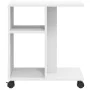 Beistelltisch mit weißen Holzwerkstoffrädern 50x30x55 cm von vidaXL, Seitentische - Ref: Foro24-840569, Preis: 45,33 €, Rabat...