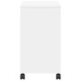 Mesa auxiliar con ruedas madera ingeniería blanco 50x30x55 cm de vidaXL, Mesas auxiliares - Ref: Foro24-840569, Precio: 42,63...
