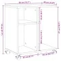 Beistelltisch mit weißen Holzwerkstoffrädern 50x30x55 cm von vidaXL, Seitentische - Ref: Foro24-840569, Preis: 45,33 €, Rabat...