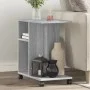 Sonoma gray engineering wood wheels side table 50x30x55 cm by vidaXL, Side tables - Ref: Foro24-840574, Price: 41,89 €, Disco...