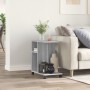 Mesa auxiliar ruedas madera ingeniería gris Sonoma 50x30x55 cm de vidaXL, Mesas auxiliares - Ref: Foro24-840574, Precio: 39,5...