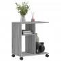Sonoma gray engineering wood wheels side table 50x30x55 cm by vidaXL, Side tables - Ref: Foro24-840574, Price: 41,89 €, Disco...