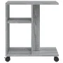 Sonoma gray engineering wood wheels side table 50x30x55 cm by vidaXL, Side tables - Ref: Foro24-840574, Price: 41,89 €, Disco...