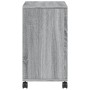 Mesa auxiliar ruedas madera ingeniería gris Sonoma 50x30x55 cm de vidaXL, Mesas auxiliares - Ref: Foro24-840574, Precio: 39,5...