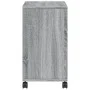 Sonoma gray engineering wood wheels side table 50x30x55 cm by vidaXL, Side tables - Ref: Foro24-840574, Price: 41,89 €, Disco...