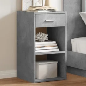 Mesitas noche 2 uds madera ingeniería gris hormigón 35x34x65 cm de vidaXL, Mesitas de noche - Ref: Foro24-840583, Precio: 64,...