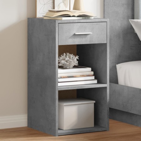 Mesitas noche 2 uds madera ingeniería gris hormigón 35x34x65 cm de vidaXL, Mesitas de noche - Ref: Foro24-840583, Precio: 65,...