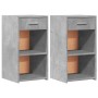 Mesitas noche 2 uds madera ingeniería gris hormigón 35x34x65 cm de vidaXL, Mesitas de noche - Ref: Foro24-840583, Precio: 65,...