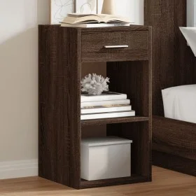 Mesita de noche madera de ingeniería marrón roble 35x34x65 cm de vidaXL, Mesitas de noche - Ref: Foro24-840588, Precio: 45,76...