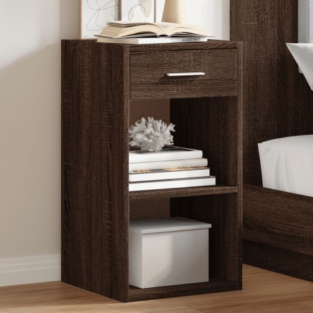 Mesita de noche madera de ingeniería marrón roble 35x34x65 cm de vidaXL, Mesitas de noche - Ref: Foro24-840588, Precio: 46,49...