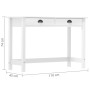 Mesa consola Hill con 2 cajones madera pino 110x45x74 cm de vidaXL, Mesas auxiliares - Ref: Foro24-288992, Precio: 94,66 €, D...