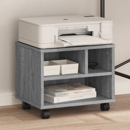 Soporte para impresora con ruedas gris Sonoma 41x32x34,5 cm de vidaXL, Soportes para impresoras - Ref: Foro24-840616, Precio:...