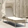 Tumbona con capota ratán sintético beige de vidaXL, Tumbonas - Ref: Foro24-368192, Precio: 200,01 €, Descuento: %