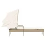 Tumbona con capota ratán sintético beige de vidaXL, Tumbonas - Ref: Foro24-368192, Precio: 200,01 €, Descuento: %