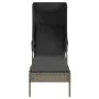Tumbona con capota ratán sintético gris de vidaXL, Tumbonas - Ref: Foro24-368190, Precio: 198,26 €, Descuento: %