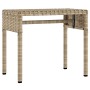 Tumbona con capota y mesa ratán sintético beige de vidaXL, Tumbonas - Ref: Foro24-368200, Precio: 193,31 €, Descuento: %