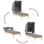 Tumbona con capota y mesa ratán sintético beige by vidaXL, Loungers - Ref: Foro24-368200, Price: 211,76 €, Discount: %
