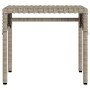 Tumbona con capota y mesa ratán sintético gris claro de vidaXL, Tumbonas - Ref: Foro24-368202, Precio: 193,31 €, Descuento: %