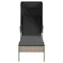 Tumbona con capota y mesa ratán sintético gris claro von vidaXL, Liegen - Ref: Foro24-368202, Preis: 211,76 €, Rabatt: %