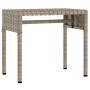 Tumbona con capota y mesa ratán sintético gris claro de vidaXL, Tumbonas - Ref: Foro24-368202, Precio: 193,31 €, Descuento: %