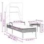 Tumbona con capota y mesa ratán sintético gris claro von vidaXL, Liegen - Ref: Foro24-368202, Preis: 211,76 €, Rabatt: %