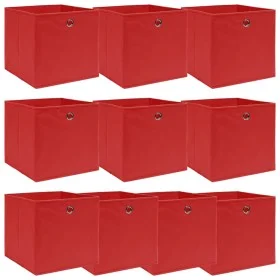 Cajas de almacenaje 10 uds tela rojo 32x32x32 cm de vidaXL, Cestas para almacenaje - Ref: Foro24-288363, Precio: 47,06 €, Des...