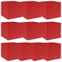 Cajas de almacenaje 10 uds tela rojo 32x32x32 cm de vidaXL, Cestas para almacenaje - Ref: Foro24-288363, Precio: 47,89 €, Des...