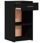 Mesita de noche madera de ingeniería negro 35x34x65 cm de vidaXL, Mesitas de noche - Ref: Foro24-840578, Precio: 46,52 €, Des...